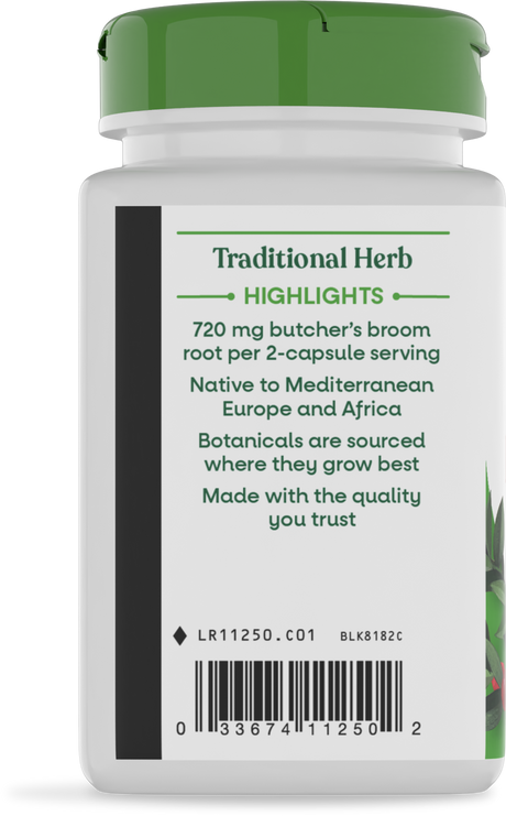 <{%360IMAGE2_11250%}>Nature's Way® | Butcher's Broom Root - left side of pack