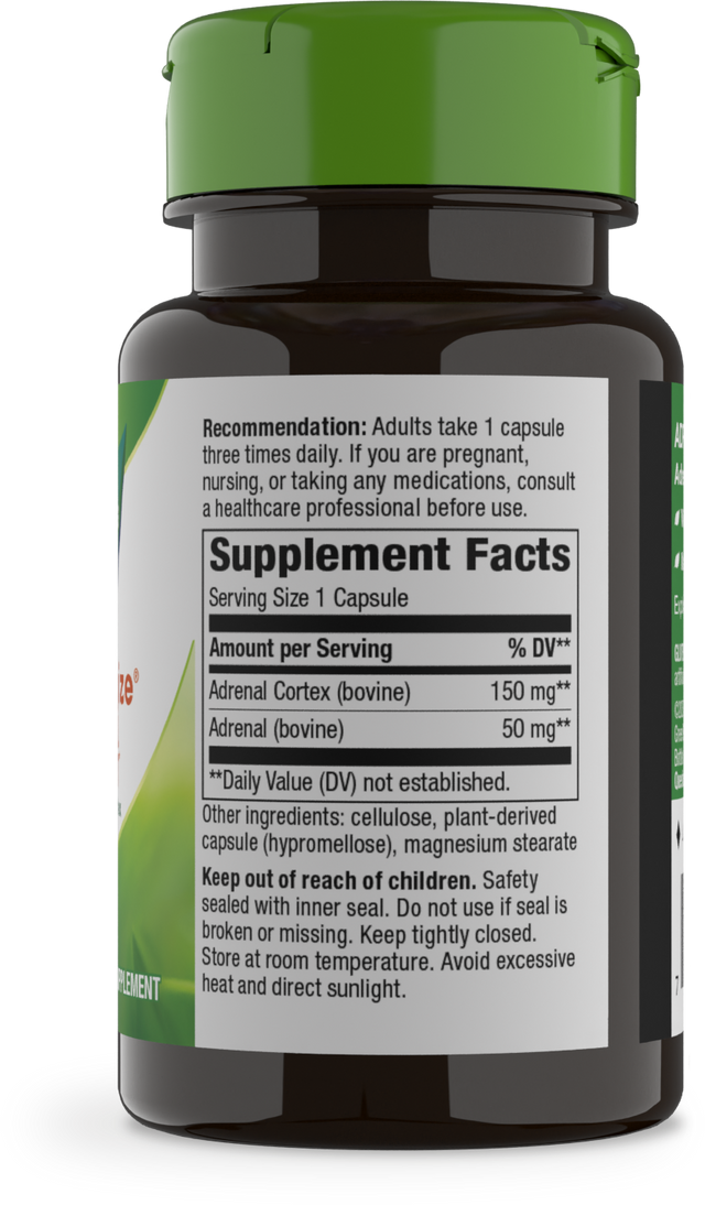 <{%360IMAGE1_04085%}>Nature's Way® | ADRENergize Adrenal Support - right side of pack