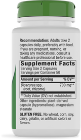 <{%360IMAGE1_17870%}>Nature's Way® | Wild Yam Root - right side of pack