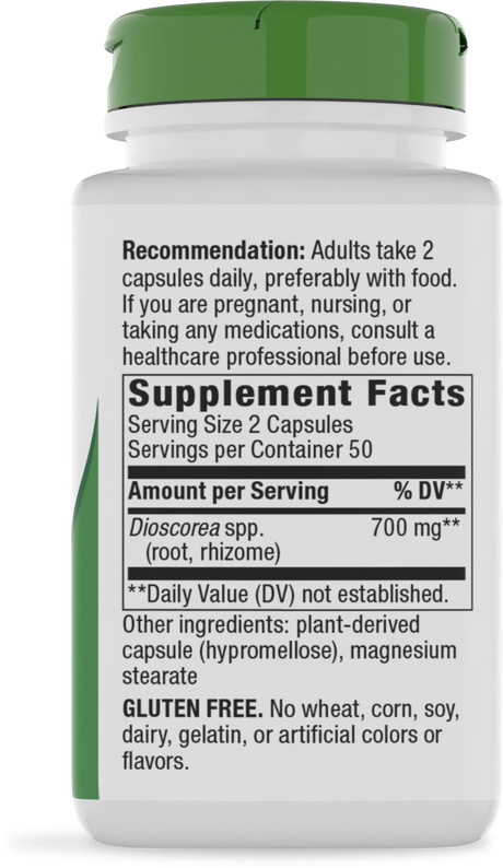 <{%360IMAGE1_17870%}>Nature's Way® | Wild Yam Root - right side of pack