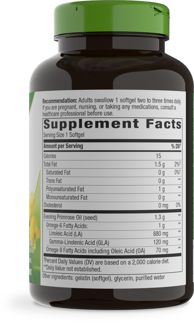 <{%360IMAGE4_15419%}>Nature's Way® | Evening Primrose Cold-Pressed Oil - right side of pack