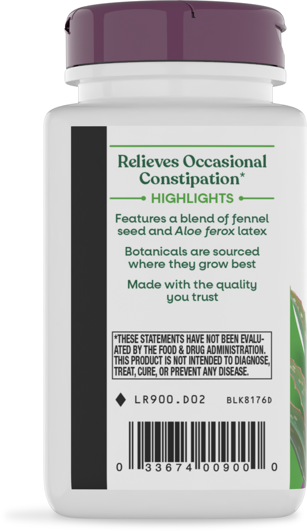 <{%360IMAGE2_900%}>Nature's Way® | Aloelax Premium Blend - left side of pack