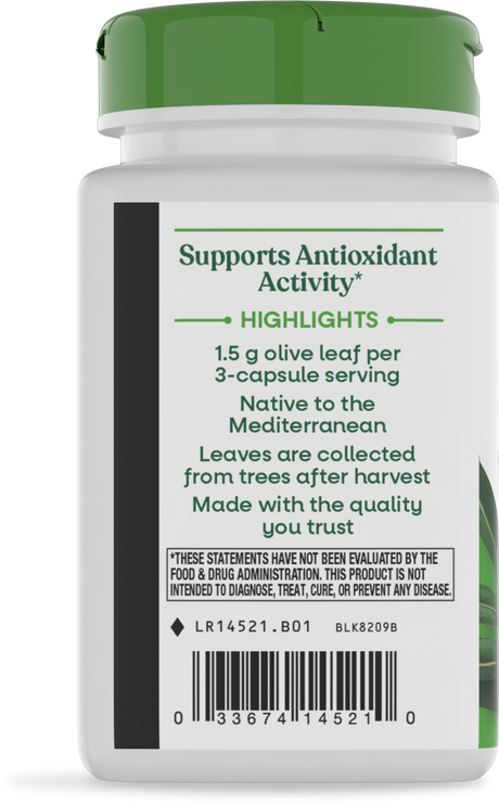 <{%360IMAGE2_14521%}>Nature's Way® | Olive Leaf - left side of pack