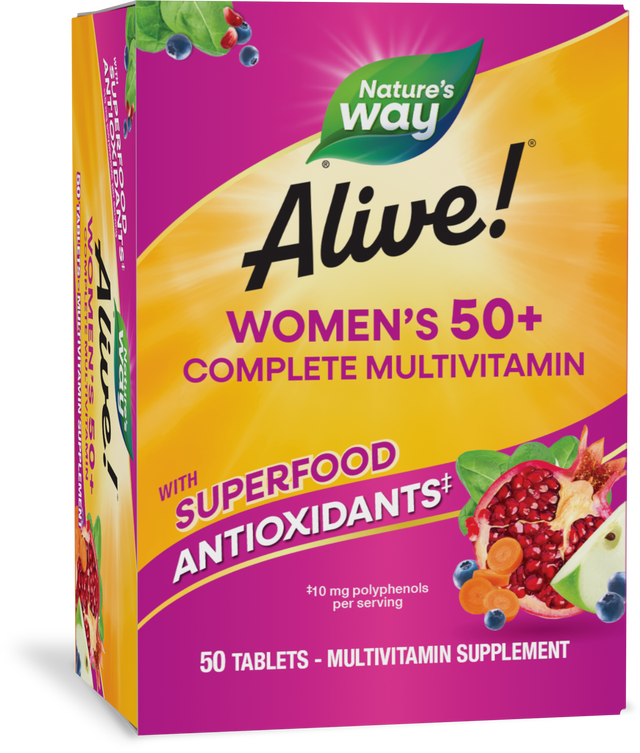 <{%PRIMARY_13662%}>Nature's Way® | Alive! Women's 50+ Complete Multivitamin, 50 tablets