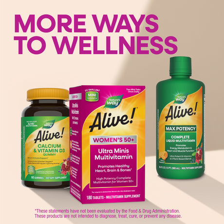 <{%MAIN6_15974%}>Nature's Way® | Alive! Women's 50+ Ultra Minis Multivitamin