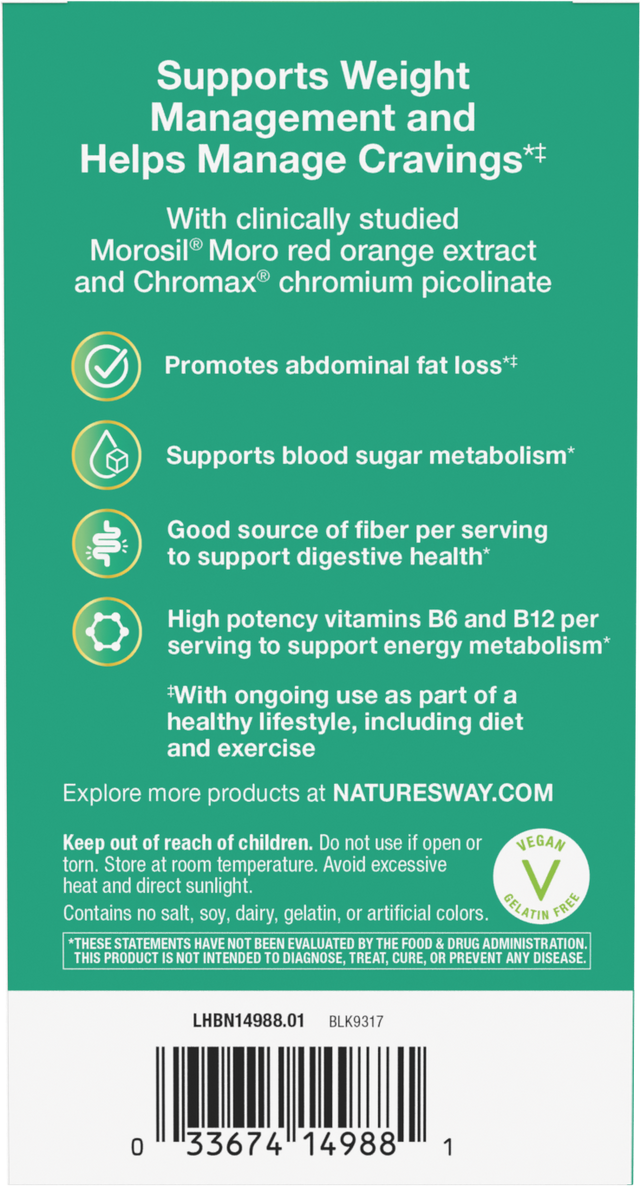 <{%360IMAGE2_14988%}>Nature's Way® | Weight Manager Drink Mix - back of pack