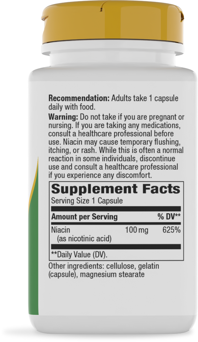 <{%360IMAGE1_40470%}>Nature's Way® | Niacin Vitamin B3 - right side of pack