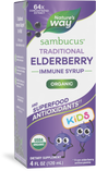 <{%PRIMARY_15797%}>Nature's Way® | Sambucus Organic Traditional Elderberry Immune Syrup for Kids, 4 fl oz (120 ml)