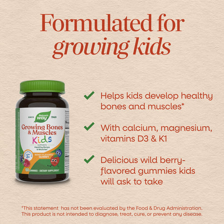 <{%MAIN3_13371%}>Nature's Way® | Kids Growing Bones & Muscles Gummies