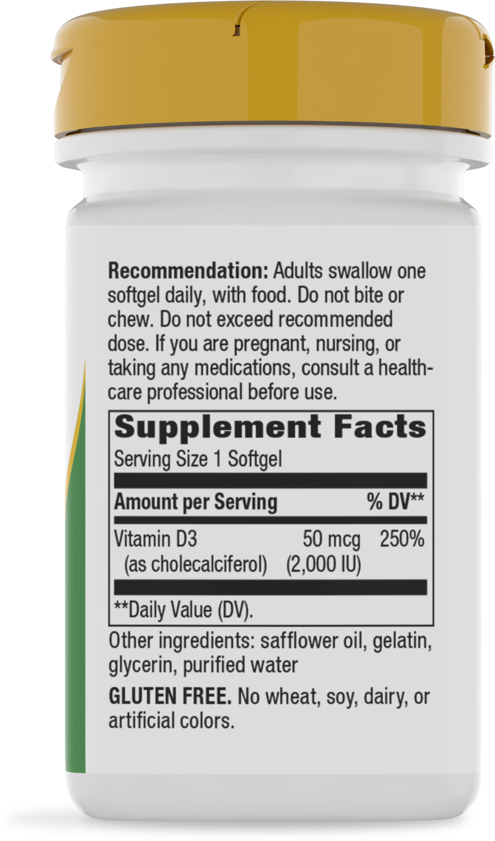 <{%360IMAGE5_15590%}>Nature's Way® | Vitamin D3 - right side of pack