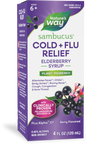 <{%PRIMARY_15136%}>Nature's Way® | Sambucus Cold+Flu Relief Elderberry Syrup, 4 fl oz (120 ml), Elderberry