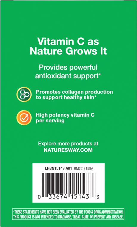 <{%360IMAGE2_15143%}>Nature's Way® | Alive! Vitamin C Powder Drink Mix - back of pack