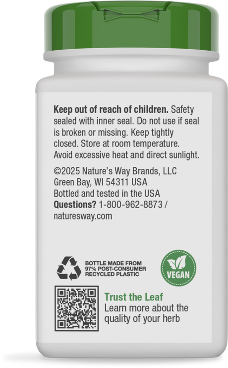 <{%360IMAGE3_11200%}>Nature's Way® | Burdock Root - back of pack