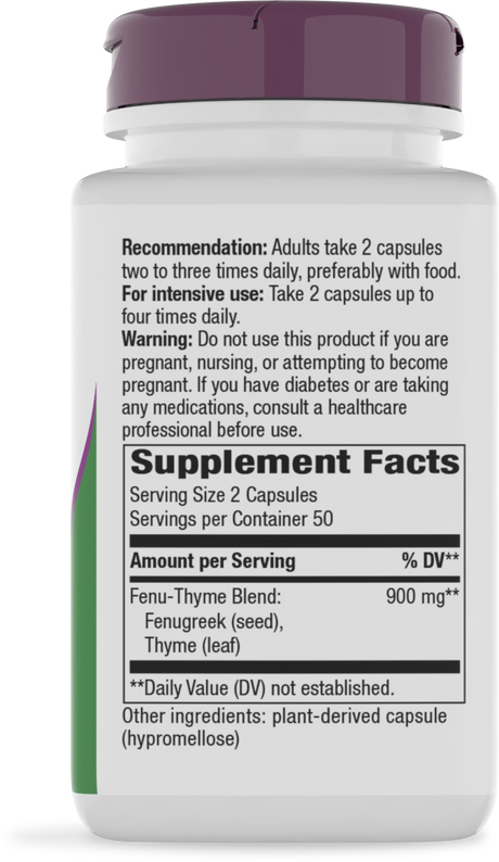 <{%360IMAGE1_350%}>Nature's Way® | Fenu-Thyme Premium Blend - right side of pack