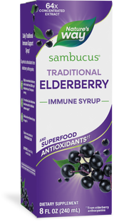 <{%PRIMARY_15332%}>Nature's Way® | Sambucus Traditional Elderberry Immune Syrup, 8 fl oz (240 ml), Elderberry