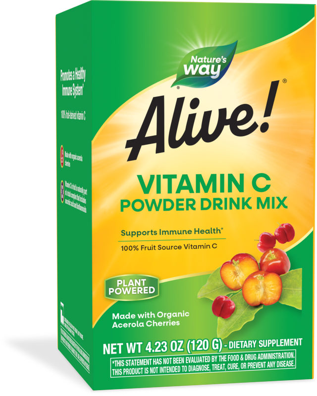 <{%PRIMARY_15143%}>Nature's Way® | Alive! Vitamin C Powder Drink Mix, 4.23 oz (120 g)