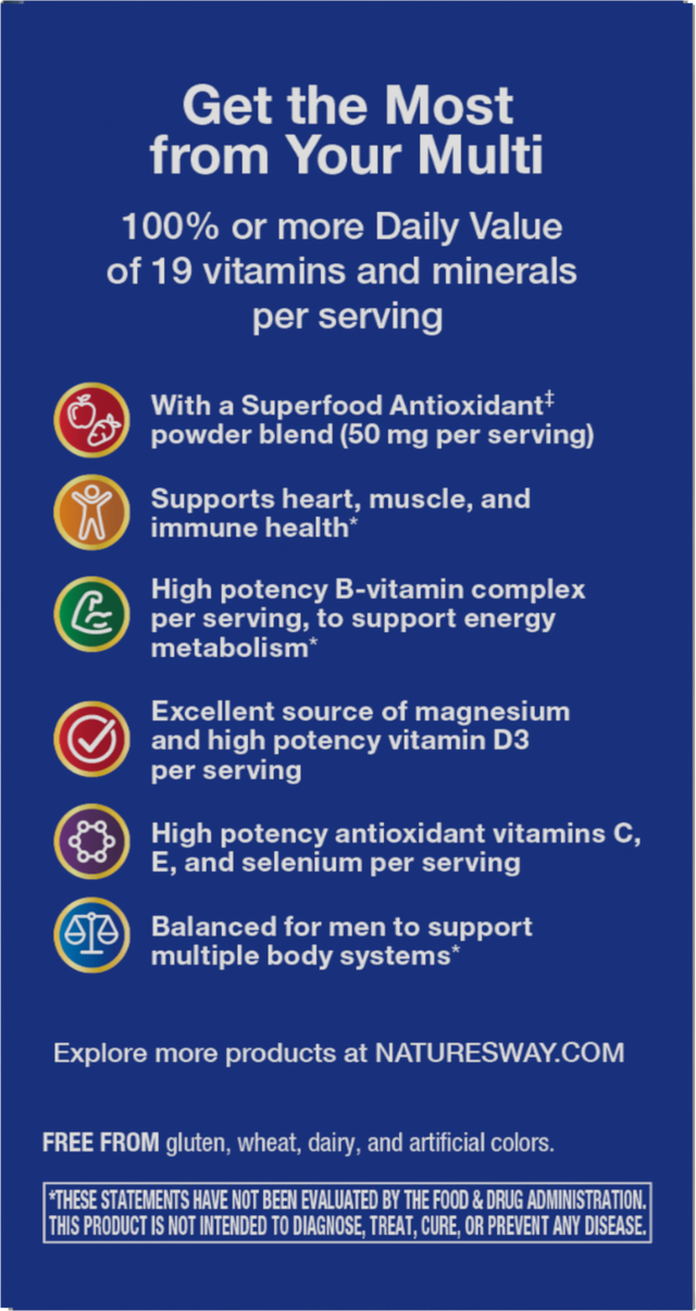 <{%360IMAGE5_13660%}>Nature's Way® | Alive! Men's Complete Multivitamin - right side of pack