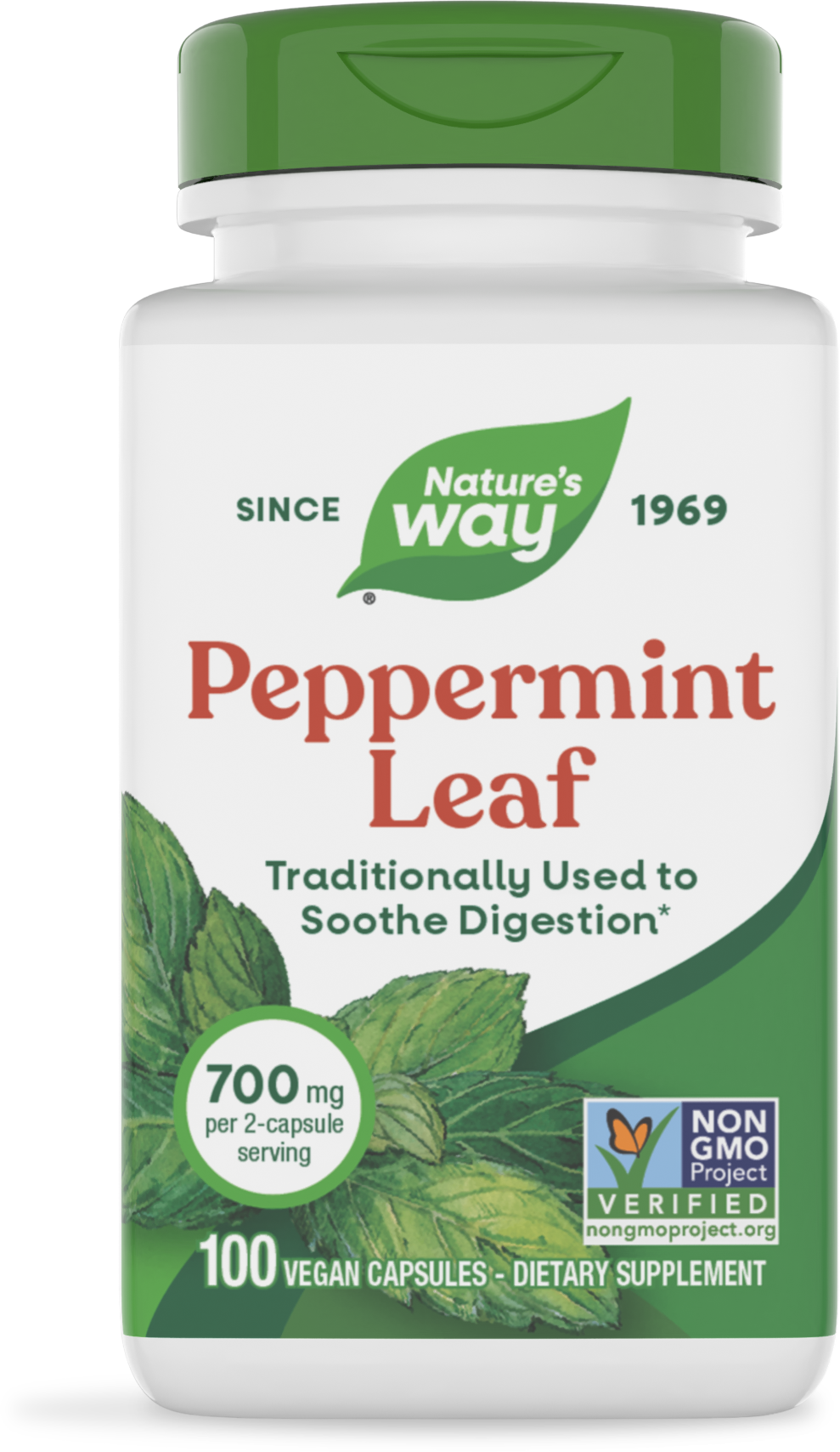 <{%PRIMARY_14160%}>Nature's Way® | Peppermint Leaf, 100 capsules