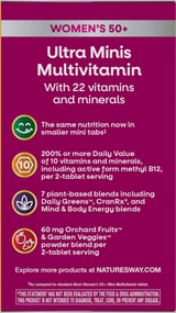 <{%360IMAGE3_15974%}>Nature's Way® | Alive! Women's 50+ Ultra Minis Multivitamin - left side of pack