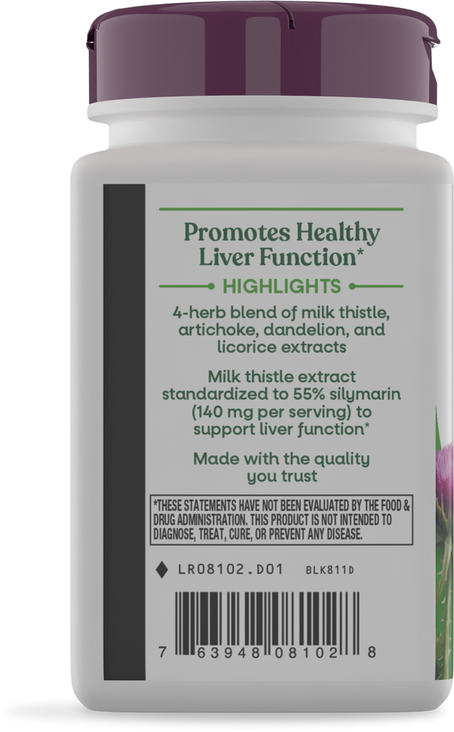 <{%360IMAGE2_08102%}>Nature's Way® | Super Milk Thistle - left side of pack