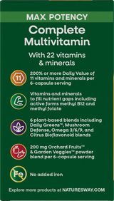 <{%360IMAGE3_15092%}>Nature's Way® | Alive! Max6 Potency Adult Complete Multivitamin-No Added Iron - left side of pack