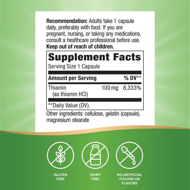 <{%MAIN4_40411%}>Nature's Way® | Vitamin B1 High Potency Thiamin HCl