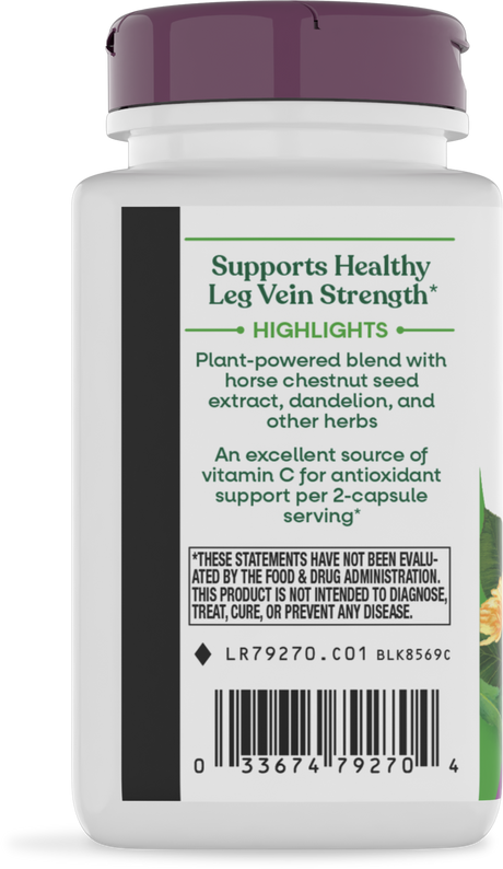 <{%360IMAGE2_79270%}>Nature's Way® | Leg Veins Premium Blend - left side of pack