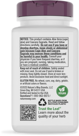 <{%360IMAGE3_142%}>Nature's Way® | Aloe MAXLAX Premium Blend - back of pack