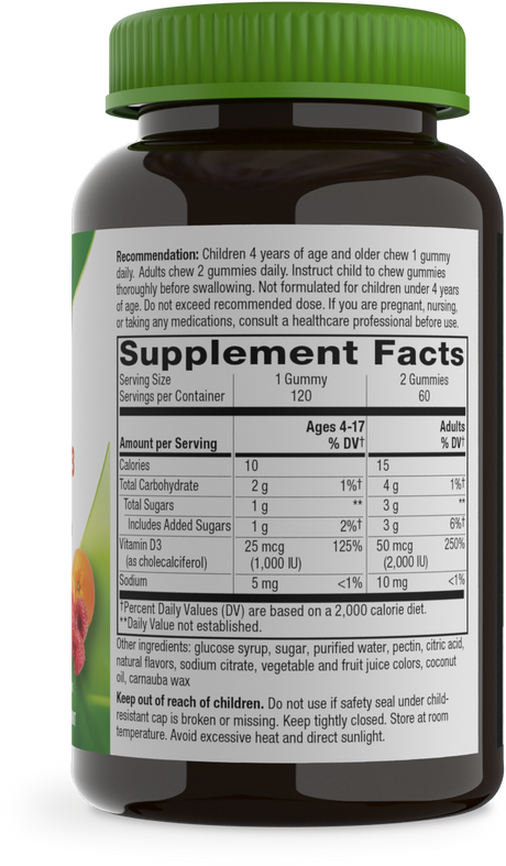 <{%360IMAGE1_13608%}>Nature's Way® | Vitamin D3 Gummies - right side of pack