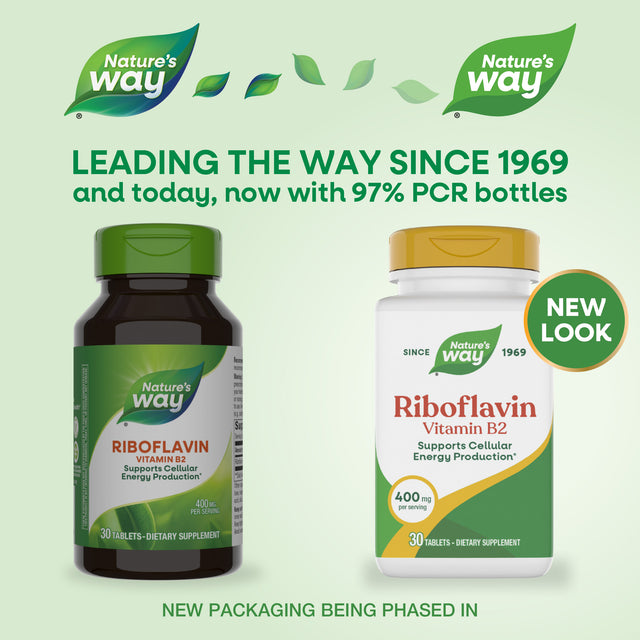 <{%MAIN1_16843%}>Nature's Way® | Riboflavin Vitamin B2 - package updates old to new