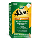 <{%MAIN14_14931%}>Nature's Way® | Alive! Max3 Potency Adult Complete Multivitamin-No Added Iron