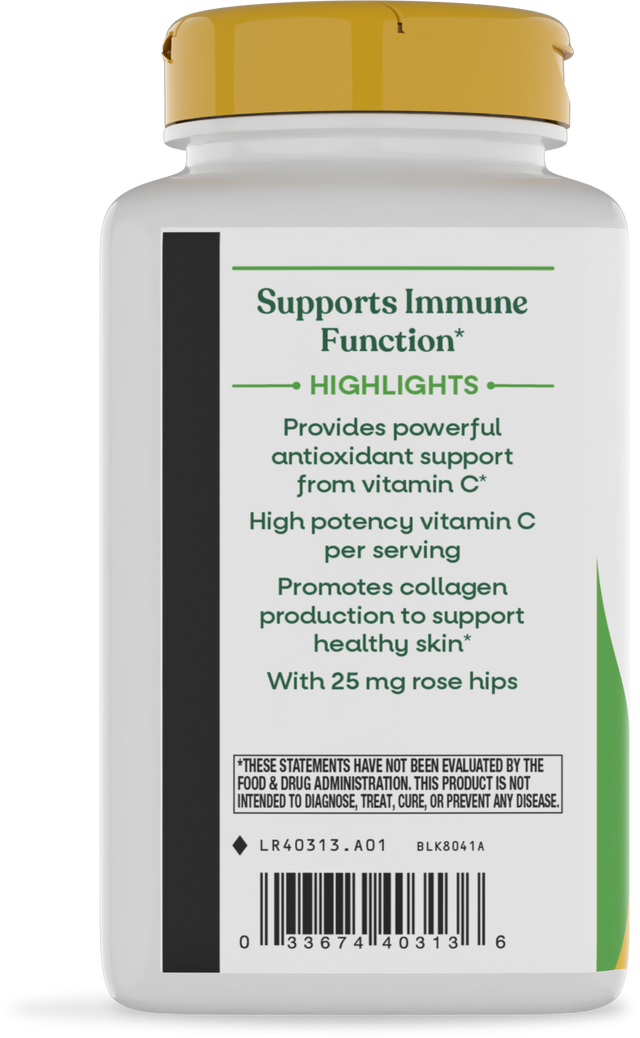 <{%360IMAGE2_40313%}>Nature's Way® | Vitamin C with Rose Hips Extra Strength - left side of pack