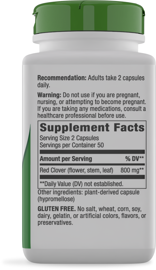 <{%360IMAGE1_16000%}>Nature's Way® | Red Clover Blossom / Herb - right side of pack