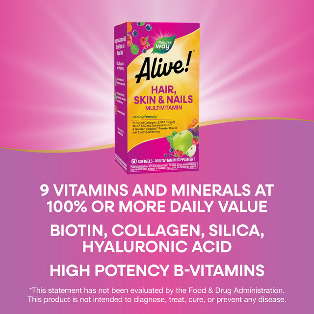 <{%MAIN3_11094%}>Nature's Way® | Alive! Hair, Skin & Nails Multivitamin