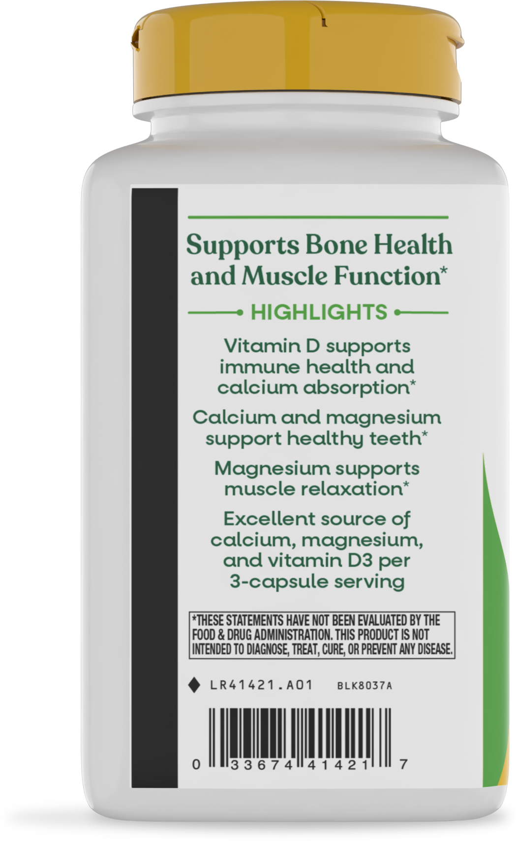 <{%360IMAGE2_41421%}>Nature's Way® | Calcium-Magnesium-Vitamin D - left side of pack