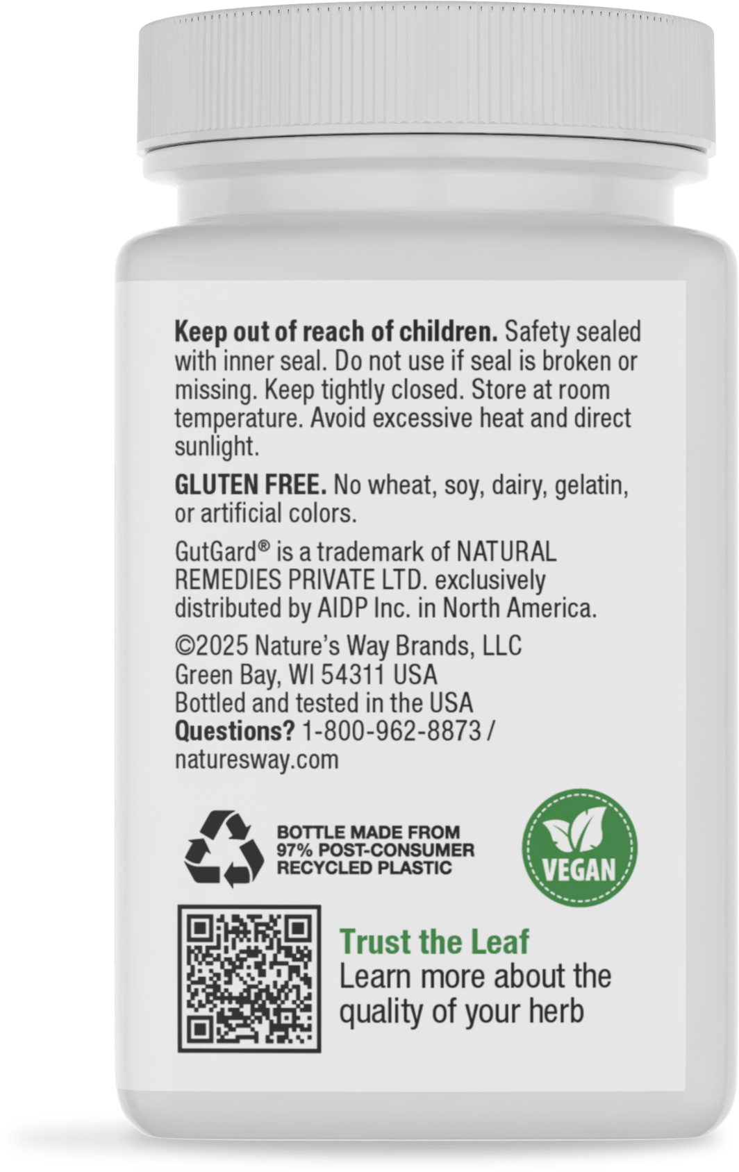 <{%360IMAGE3_09001%}>Nature's Way® | DGL - back of pack