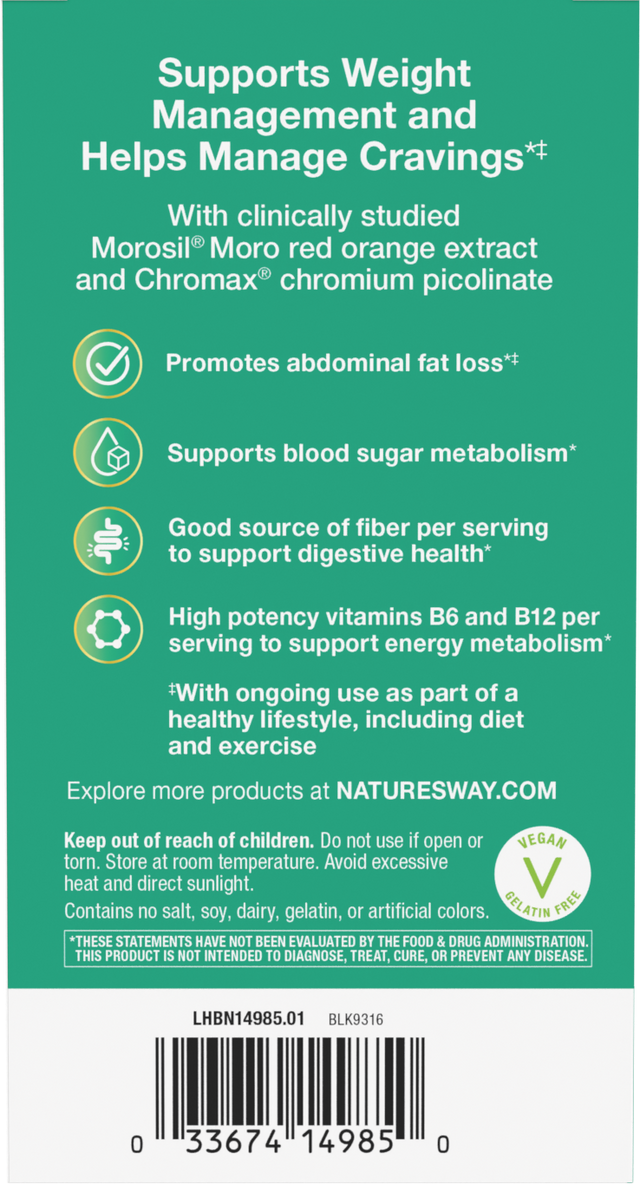 <{%360IMAGE14_14985%}>Nature's Way® | Weight Manager Drink Mix - back of pack