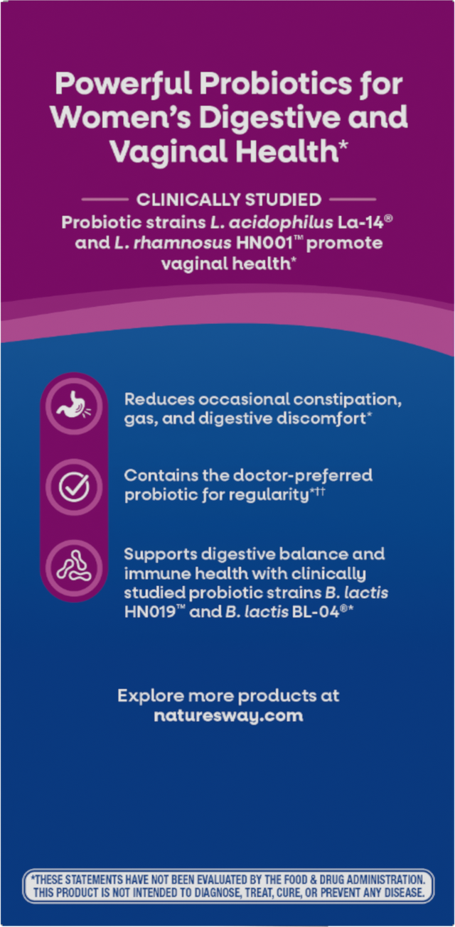 <{%360IMAGE3_10295%}>Nature's Way® | Fortify Women's Daily Pre+Probiotic - left side of pack