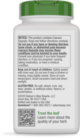 <{%360IMAGE7_11308%}>Nature's Way® | Cascara Sagrada - back of pack