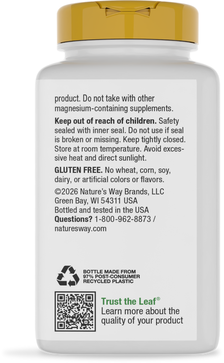 <{%360IMAGE3_41311%}>Nature's Way® | Calcium & Magnesium Mineral Complex - back of pack