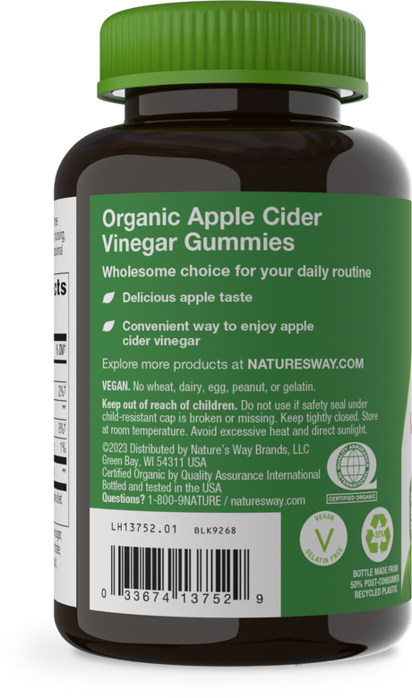 <{%360IMAGE2_13752%}>Nature's Way® | Organic Apple Cider Vinegar Gummies - left side of pack