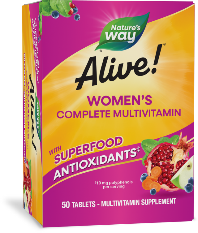 <{%PRIMARY_13663%}>Nature's Way® | Alive! Women's Complete Multivitamin, 50 tablets
