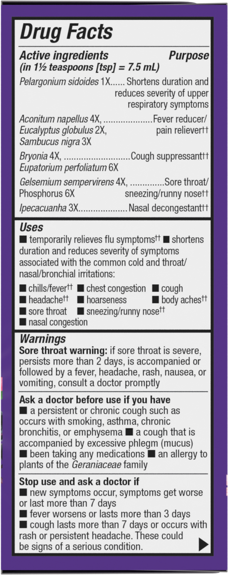 <{%360IMAGE1_15136%}>Nature's Way® | Sambucus Cold+Flu Relief Elderberry Syrup - right side of pack