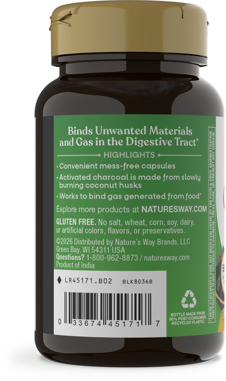 <{%360IMAGE2_45171%}>Nature's Way® | Activated Charcoal - left side of pack