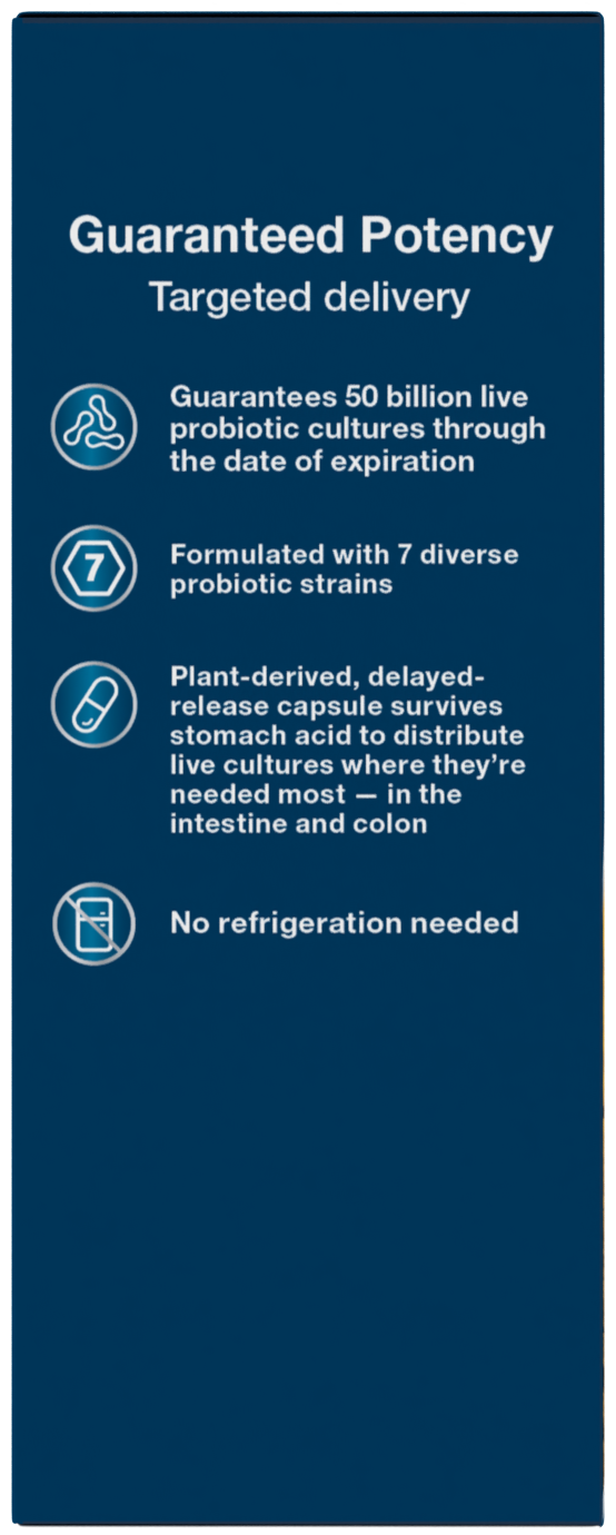 <{%360IMAGE3_10762%}>Nature's Way® | Fortify Optima Adult 50+ 50 Billion Probiotic - left side of pack
