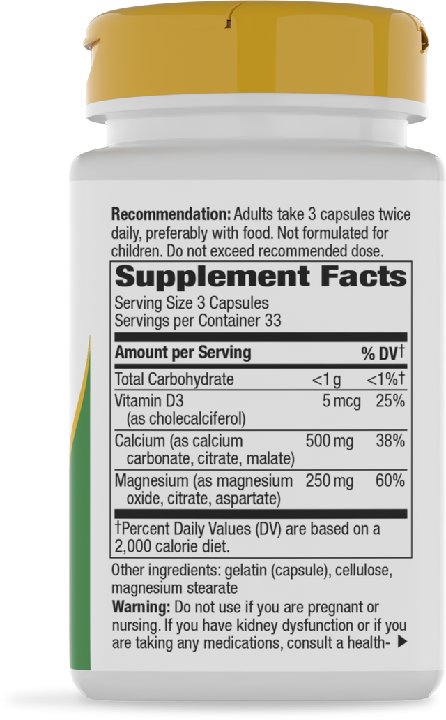 <{%360IMAGE5_41420%}>Nature's Way® | Calcium-Magnesium-Vitamin D - right side of pack