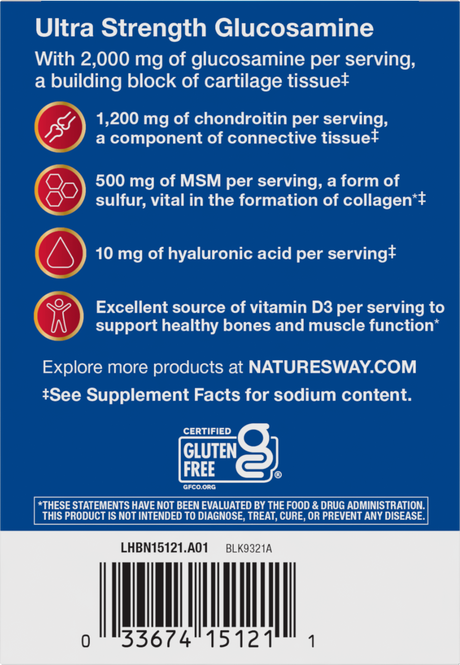 <{%360IMAGE2_15121%}>Nature's Way® | Joint Movement Glucosamine Drink Mix - back of pack