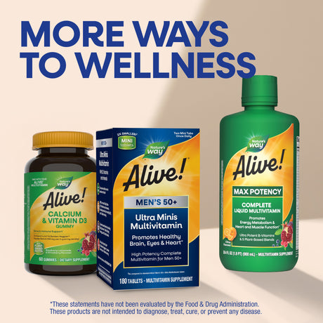 <{%MAIN6_15973%}>Nature's Way® | Alive! Men's 50+ Ultra Minis Multivitamin
