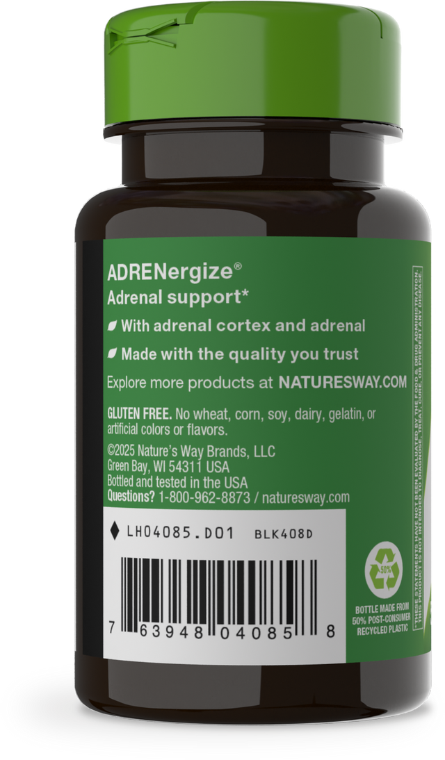 <{%360IMAGE2_04085%}>Nature's Way® | ADRENergize Adrenal Support - left side of pack