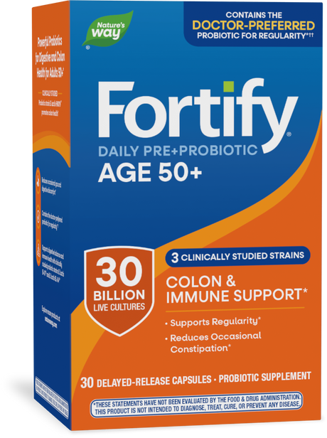 <{%PRIMARY_10293%}>Nature's Way® | Fortify Daily Pre+Probiotic Adults 50+, 30 capsules